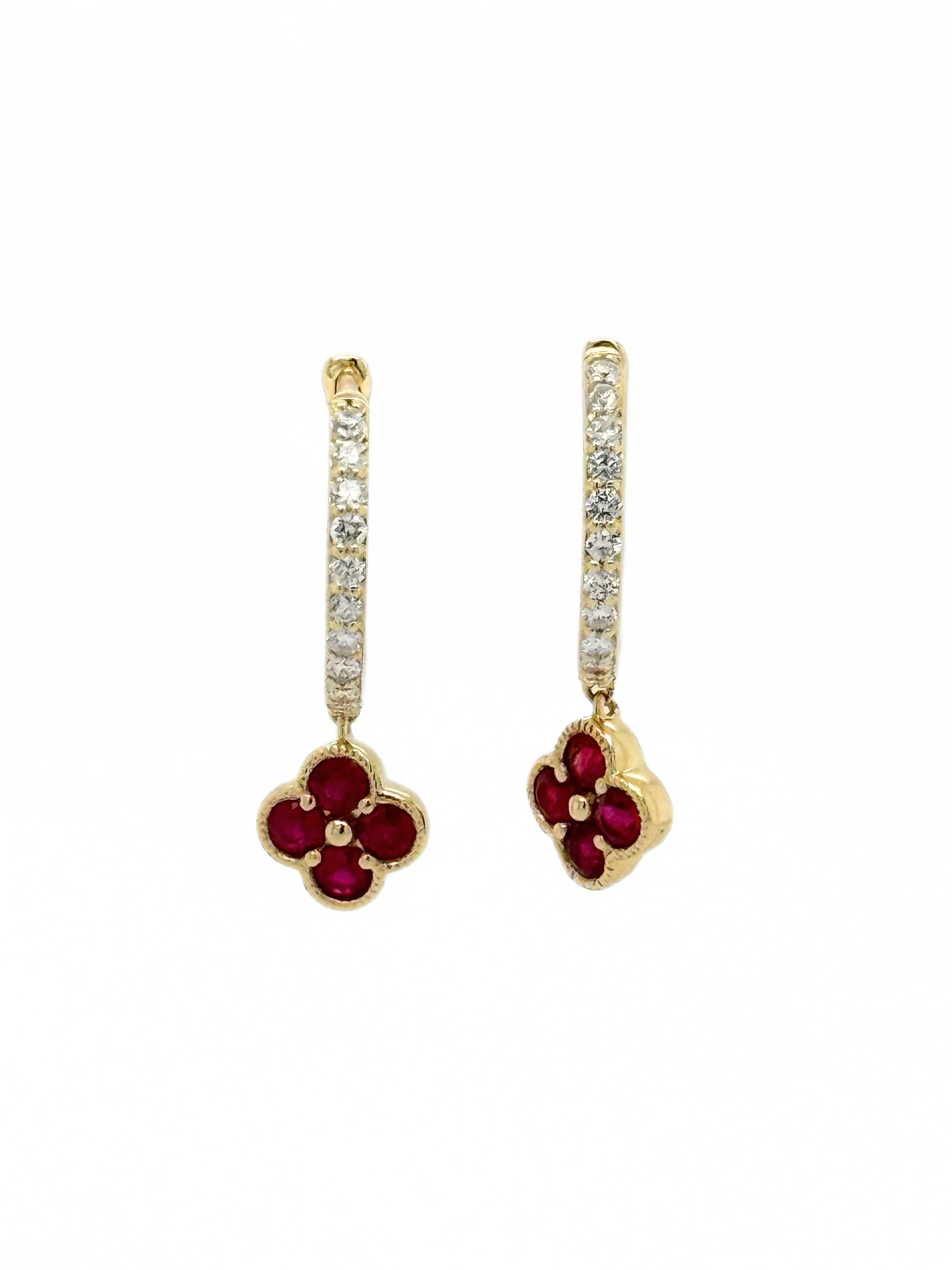 RUBY HOOP EARRINGS-402564